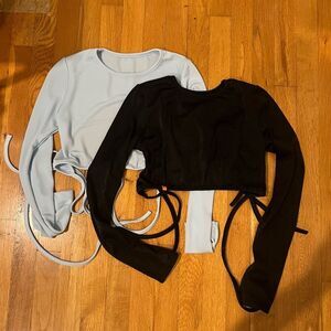 Bundle of Long Sleeve Crop Tops with Open Back